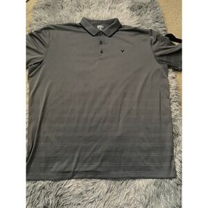 Callaway Opti-Dri Golf Polo Shirt Men's XXL Gray Performance Moisture Wicking
